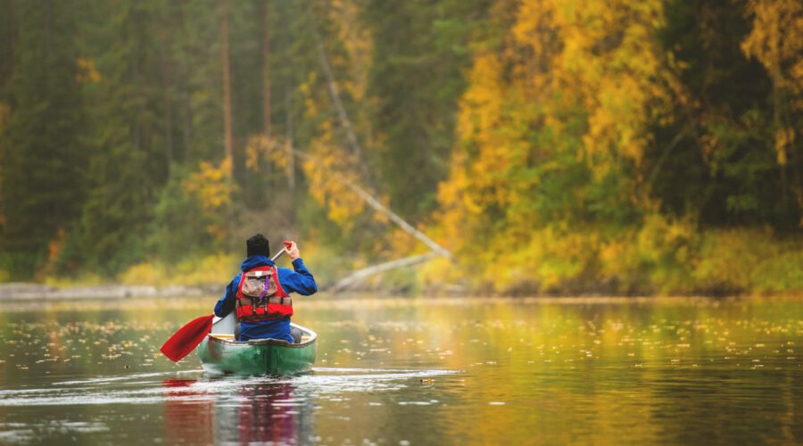 Canoeing on Byske river